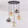 Koyoto Suspension, Boule lumineuse, Suspension Or, Noir, 5 lumières