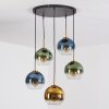 Koyoto Suspension, Boule lumineuse, Suspension Or, Noir, 5 lumières