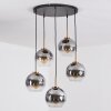 Koyoto Suspension, Boule lumineuse, Suspension Or, Noir, 5 lumières
