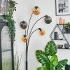 Gastor Boule lumineuse, Lampadaire Ambre, Fumé, 5 lumières