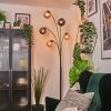 Gastor Boule lumineuse, Lampadaire Ambre, Fumé, 5 lumières