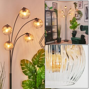 Ripoll Boule lumineuse, Lampadaire Ambre, Clair, 5 lumières