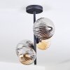 Chehalis Plafonnier, Boule lumineuse Ambre, Fumé, 4 lumières