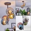 Chehalis Plafonnier, Boule lumineuse Bleu, Vert, Cuivré, Fumé, 4 lumières