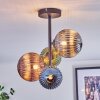 Chehalis Plafonnier, Boule lumineuse Bleu, Vert, Cuivré, Fumé, 4 lumières