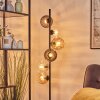 Koyoto Boule lumineuse, Lampadaire Ambre, Clair, Fumé, 6 lumières