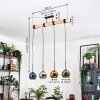 Koyoto Suspension, Boule lumineuse, Suspension Écru, Noir, 4 lumières