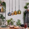 Koyoto Suspension, Boule lumineuse, Suspension Écru, Noir, 4 lumières