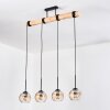 Koyoto Suspension, Boule lumineuse, Suspension Écru, Noir, 4 lumières