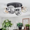 Chehalis Plafonnier, Boule lumineuse Ambre, Clair, Fumé, 4 lumières