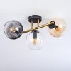 Koyoto Plafonnier, Boule lumineuse Or, Noir, 3 lumières