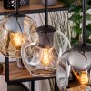 Ripoll Suspension, Boule lumineuse, Suspension Écru, Noir, 4 lumières
