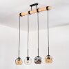 Ripoll Suspension, Boule lumineuse, Suspension Écru, Noir, 4 lumières