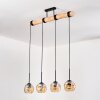 Ripoll Suspension, Boule lumineuse, Suspension Écru, Noir, 4 lumières