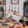 Ripoll Suspension, Boule lumineuse, Suspension Écru, Noir, 4 lumières