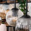 Ripoll Suspension, Boule lumineuse, Suspension Écru, Noir, 4 lumières