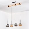 Ripoll Suspension, Boule lumineuse, Suspension Écru, Noir, 4 lumières