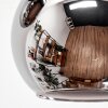 Koyoto Plafonnier, Boule lumineuse Chrome, Fumé, 10 lumières