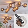 Ripoll Plafonnier, Boule lumineuse Chrome, Fumé, 10 lumières