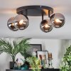 Chehalis Plafonnier, Boule lumineuse Chrome, Fumé, 4 lumières