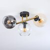 Koyoto Plafonnier, Boule lumineuse Or, Noir, 3 lumières