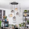 Koyoto Suspension, Boule lumineuse, Suspension Or, Noir, 5 lumières