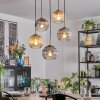 Koyoto Suspension, Boule lumineuse, Suspension Or, Noir, 5 lumières