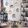 Koyoto Suspension, Boule lumineuse, Suspension Or, Noir, 5 lumières