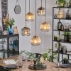 Koyoto Suspension, Boule lumineuse, Suspension Or, Noir, 5 lumières