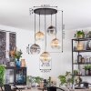 Koyoto Suspension, Boule lumineuse, Suspension Or, Noir, 5 lumières