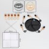 Koyoto Suspension, Boule lumineuse, Suspension Or, Noir, 5 lumières