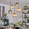 Koyoto Suspension, Boule lumineuse, Suspension Or, Noir, 5 lumières