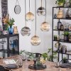 Koyoto Suspension, Boule lumineuse, Suspension Or, Noir, 5 lumières