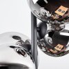 Chehalis Plafonnier, Boule lumineuse Chrome, Clair, Fumé, 4 lumières