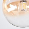 Chehalis Plafonnier, Boule lumineuse Or, Noir, 3 lumières