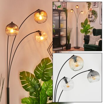 Ripoll Boule lumineuse, Lampadaire Ambre, Clair, Fumé, 3 lumières Ripoll Boule lumineuse, Lampadaire Ambre, Clair, Fumé, 3 lumières