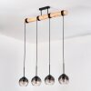 Koyoto Suspension, Boule lumineuse, Suspension Écru, Noir, 4 lumières
