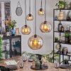 Koyoto Suspension, Boule lumineuse, Suspension Ambre, 5 lumières