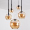 Koyoto Suspension, Boule lumineuse, Suspension Ambre, 5 lumières