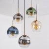 Koyoto Suspension, Boule lumineuse, Suspension Or, Noir, 5 lumières