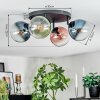Gastor Plafonnier, Boule lumineuse Bleu, Vert, Clair, Cuivré, 4 lumières