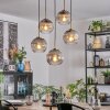 Koyoto Suspension, Boule lumineuse, Suspension Or, Noir, 5 lumières