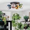 Koyoto Plafonnier, Boule lumineuse Bleu, Or, Vert, Clair, Cuivré, 4 lumières