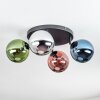 Gastor Plafonnier, Boule lumineuse Bleu, Chrome, Vert, Cuivré, Fumé, 4 lumières