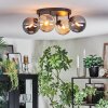 Gastor Plafonnier, Boule lumineuse Ambre, Fumé, 4 lumières