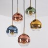 Koyoto Suspension, Boule lumineuse, Suspension Or, Noir, 5 lumières