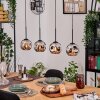 Ripoll Suspension, Boule lumineuse, Suspension Écru, Noir, 4 lumières