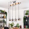Ripoll Suspension, Boule lumineuse, Suspension Écru, Noir, 4 lumières