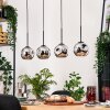 Ripoll Suspension, Boule lumineuse, Suspension Écru, Noir, 4 lumières