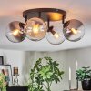 Gastor Plafonnier, Boule lumineuse Ambre, Clair, Fumé, 4 lumières